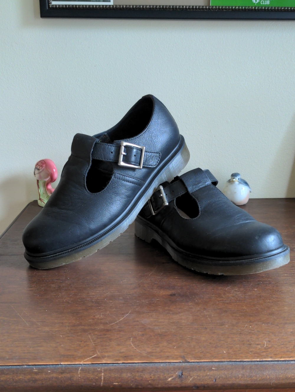 Dr. Martens Black Leather Buckle Mary Jane Polley UK6/EU39/US8 Doc Martens